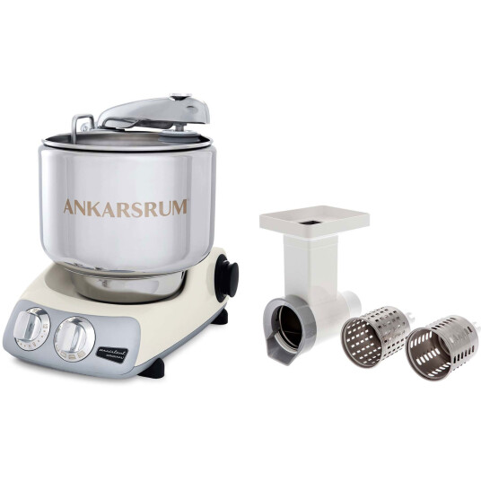 Ankarsrum AKM 6230 kjøkkenmaskin + Grønnsakskutter, lyskrem Ankarsrum AKM 6230 kjøkkenmaskin + Grønnsakskutter, lyskrem