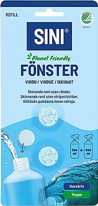 Sini rengjøringstablett vindu 2stk Sini rengjøringstablett vindu 2stk
