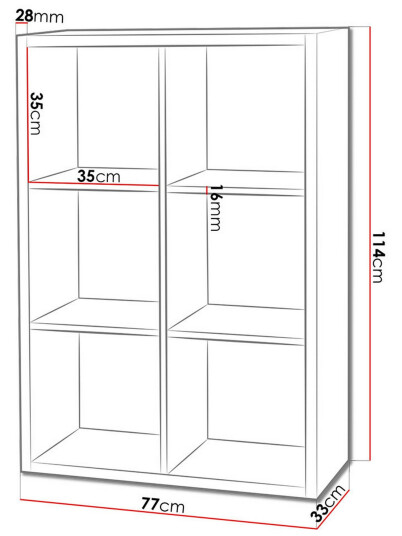 Franzine Bokhylle 77 cm Hvit Franzine Bokhylle 77 cm Hvit