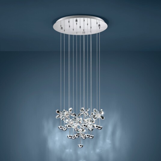 Pendellampe Stars of Light Pianopoli dimmbar Metallisk Spisestue Rustfritt stål Design Metallisk