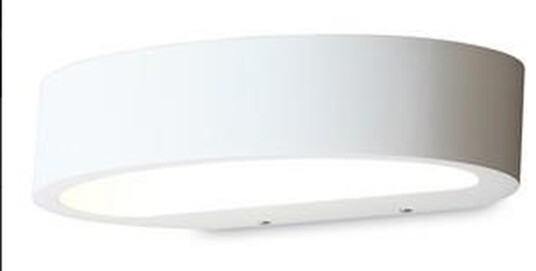 NorDesign Ovali vegglampe LED - Hvit NorDesign Ovali vegglampe LED - Hvit