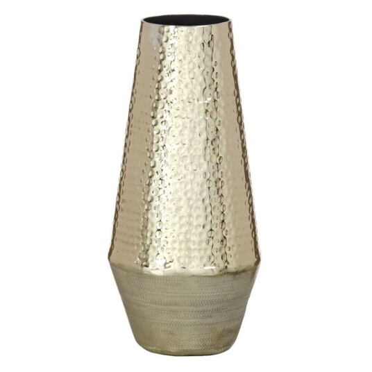 Bigbuy Home Vase Gyllen Aluminium 14 X 14 X 31 Cm