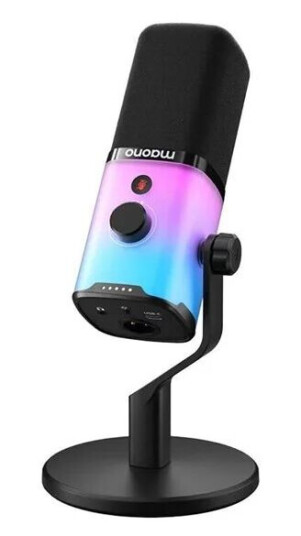 Maono PD100X RGB Mikrofon med USB tilkobling - Sort