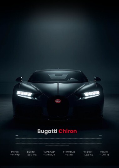 Plakat Bugatti Chiron