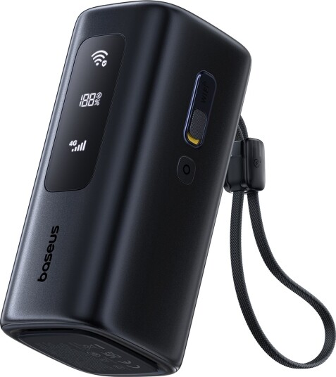 Baseus EnerGeek GX11 20 000 mAh 67 W Powerbank med Wi-Fi Svart Baseus EnerGeek GX11 20 000 mAh 67 W Powerbank med Wi-Fi Svart