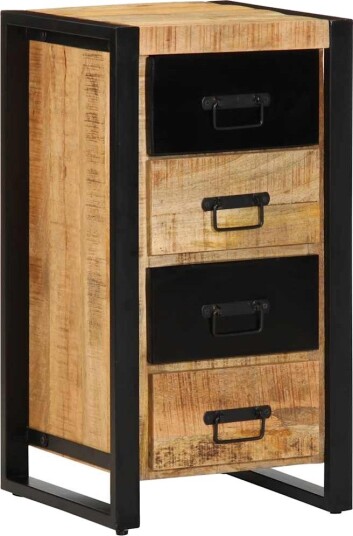 Skuffeskap 40x40x90 cm grovt heltre mangotre 8721158339546 Skuffeskap 40x40x90 cm grovt heltre mangotre 8721158339546