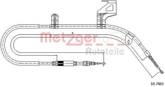 Tautrekk, håndbremse METZGER 10.7483