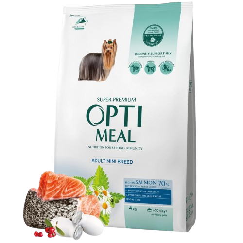 Optimeal Tørrfôr for Miniatyrhunder med Laks 1,5 kg Optimeal Tørrfôr for Miniatyrhunder med Laks 1,5 kg