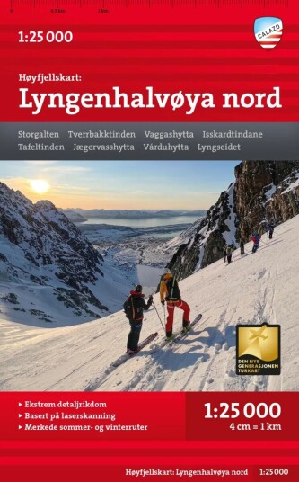 Høyfjellskart Lyngenhalvøya Nord