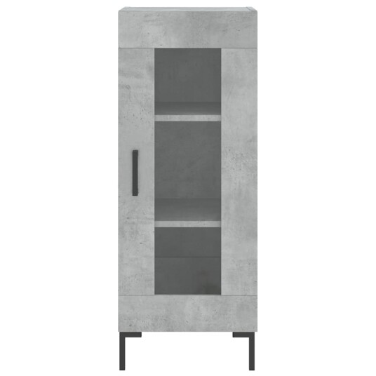 vidaXL Skjenk betonggrå 34,5x34x90 cm konstruert tre