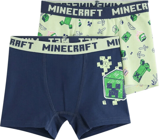 Lindex 2-Pack Minecraft Boxer Shorts - Navy - 86/92