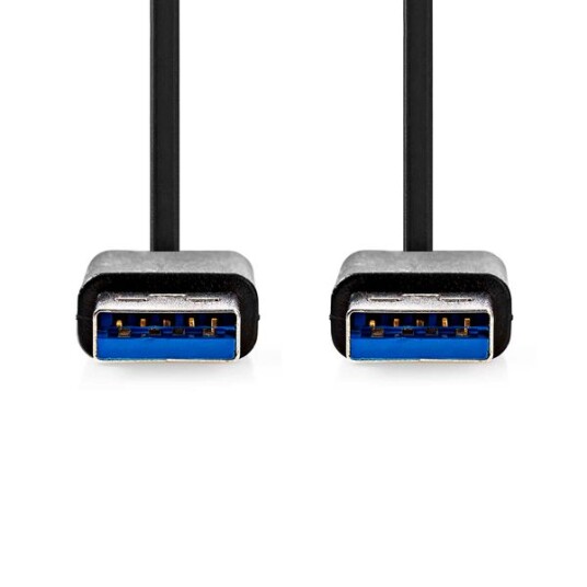 Nedis USB 3.2 Gen 1 USB-A Kabel 2m 5 Gbps Sort