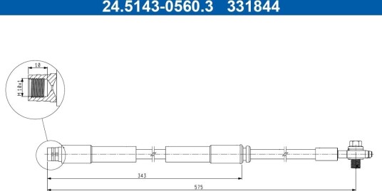 ATE 24.5143 0560.3 Bremseslange ATE 24.5143 0560.3 Bremseslange