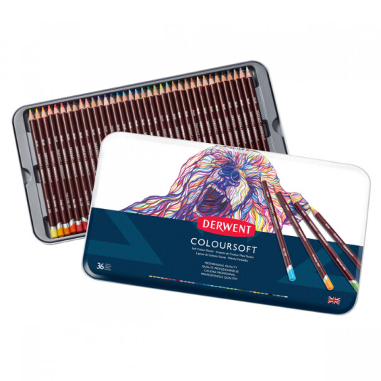 Derwent Coloursoft Fargeblyanter 36-sett