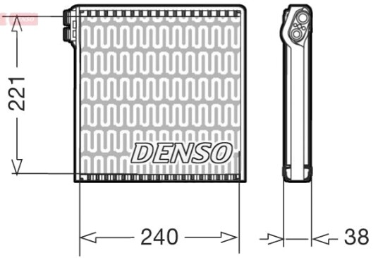 DENSO DEV09102 Fordamper, klimaanlegg DENSO DEV09102 Fordamper, klimaanlegg