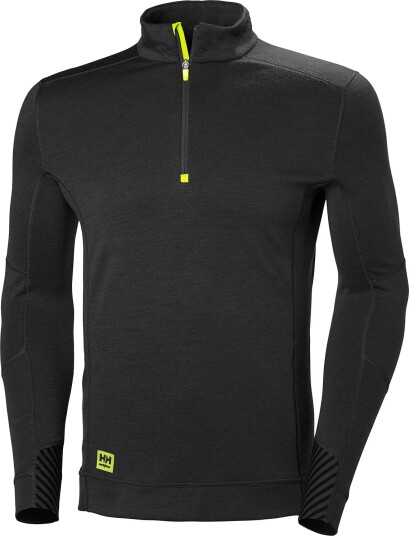 HH Workwear Workwear Helly Hansen Lifa Undertrøye Med Halv Glidelås Svart XXXXL
