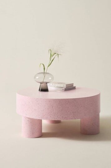 Jotex MALARO sofabord, diameter 90 cm Rosa terrazzo 1717582-02-39 1703763-01-0
