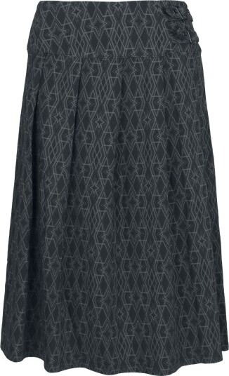 KIHILIST by KILLSTAR   Goth Middellangt skjørt   Morissa Midi Skirt   XS til 4XL   Damer   svart