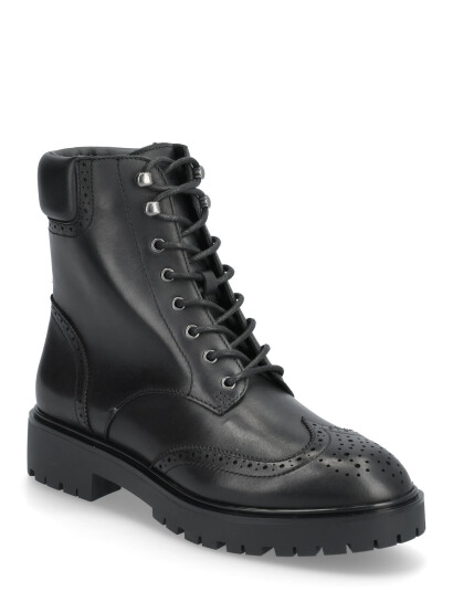 Lauren Ralph Lauren Allyson Perforated Lace-Up Bootie - Black - 39 Lauren Ralph Lauren Allyson Perforated Lace-Up Bootie - Black - 39