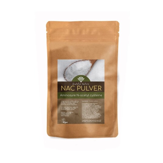 Grateful Nature NAC aminosyre N-Acetyl Cysteine 100g pulver Grateful Nature NAC aminosyre N-Acetyl Cysteine 100g pulver