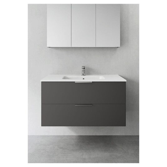 Hafa Shape 1000 Servantskap m/2 skuffer 100x45x54 cm Antrasitt