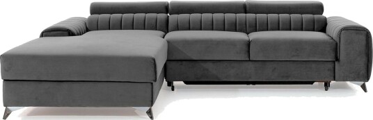 Seksjonssofa Eltap Grayson 278x205x92 cm Nube 4 Lys Grå Venstre
