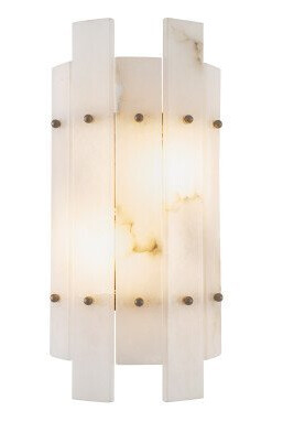 Ruby vegglampe antique brass
