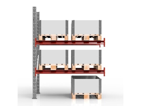 Pallereol Følgesektion 3500X1850mm 2X1300 Kg Pallereol Følgesektion 3500X1850mm 2X1300 Kg