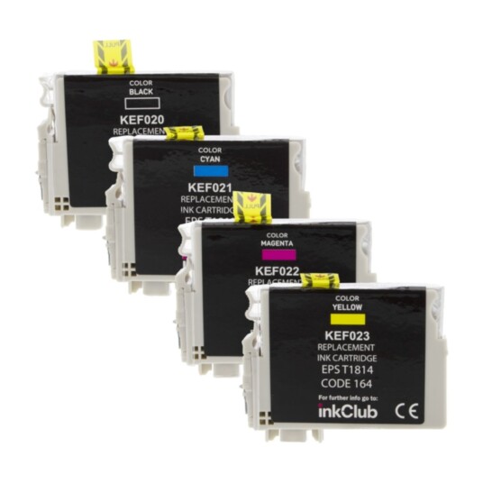 inkClub KEF0-4 Multipakning blekkpatroner, erstatter Epson 18XL BK/C/M/Y