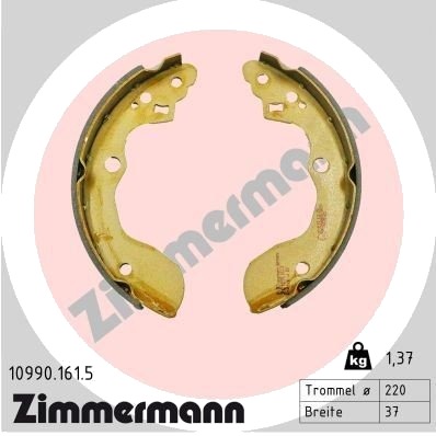 Bremsesko sett ZIMMERMANN 10990.161.5
