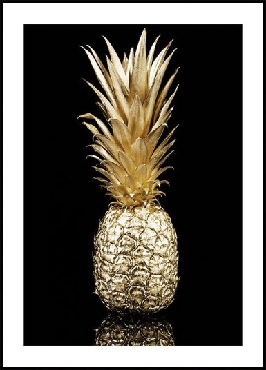 Golden Pineapple Plakat Plakat / 100x150cm