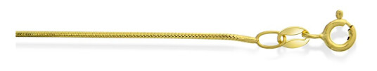 Slangekjede i forgylt 925 sølv 1 mm, 45 cm