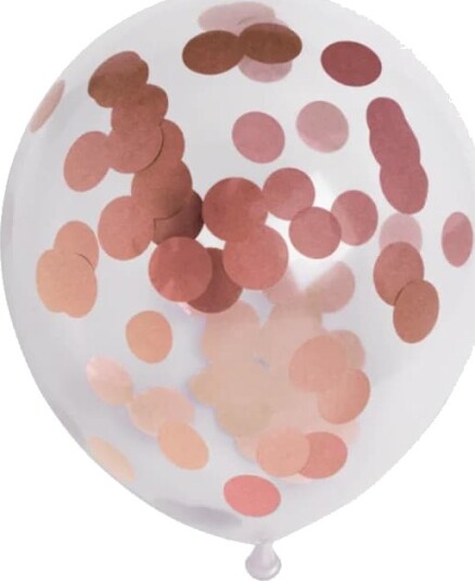 Globos Konfettiballonger Papir Rosegull 30 cm 6 stk GL1128011