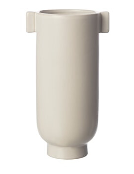 Vase m hank Hvit sand 21 cm