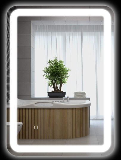 LED Baderomsspeil 50x70 cm IP44 Antidugg Touch