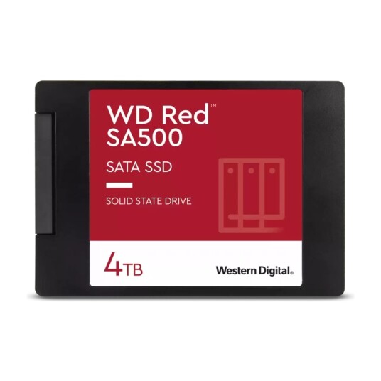 WD Red SA500 4TB 2.5" SATA SSD med 560 MB/s Lesehastighet