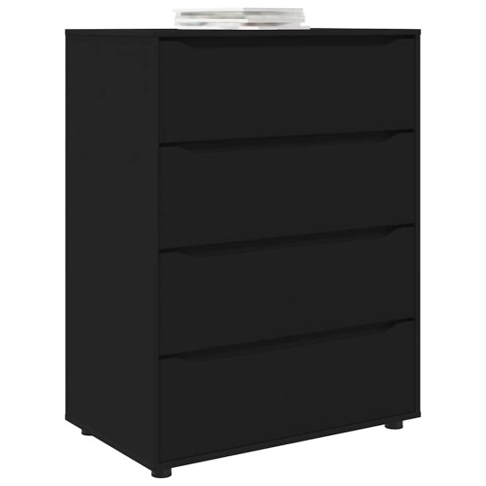  Oppbevaringsskap 2 pcs Svart 80 x 48 x 105 cm Konstruert tre