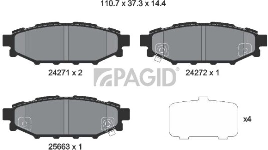 PAGID T1543N Bremseklosser