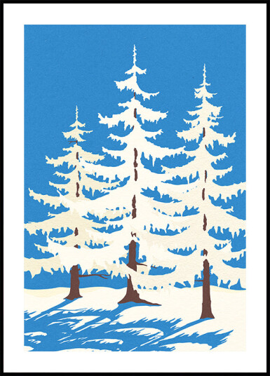 Harz Winter Trees Plakat Plakat / 70x100cm Harz Winter Trees Plakat Plakat / 70x100cm