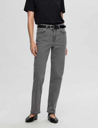 Selected Slfalice Mw Straight Eloise Grey Jeans - Grey - 29 x 32 Selected Slfalice Mw Straight Eloise Grey Jeans - Grey - 29 x 32