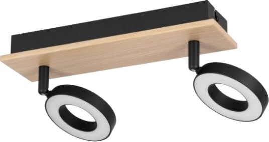 Eglo Rielves Spotskinne L280 2X4,2W Tre/Sort/Hvit Fsc