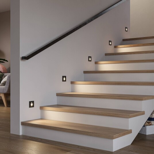 Arcchio Neru LED-downlight, sensor, kantet, svart Arcchio Neru LED-downlight, sensor, kantet, svart