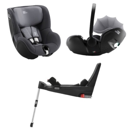 Britax Bilstolpakke 3i1 Baby-Safe 5Z2 Dualfix 5Z & Flex Base 5Z Frost Grey/Midnight Grey