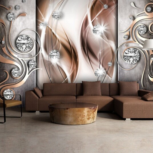 Fototapet Brown And Diamonds 350x245 - Artgeist sp. z o. o.