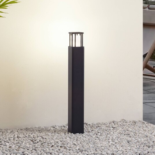 Lucande LED-gatelampe Dakil svart aluminium