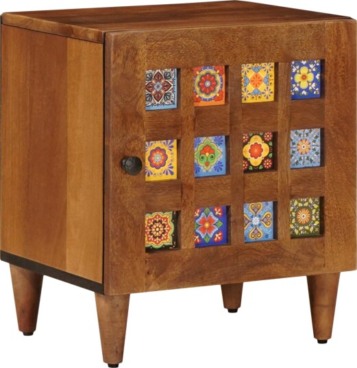  Nattbordskap Brun 40 x 33 x 46 cm Massiv mango tre