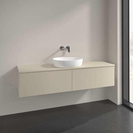Villeroy & Boch Antao Servantskap med 2 skuffer 160x50x36 cm m/lys Grå Matt Villeroy & Boch Antao Servantskap med 2 skuffer 160x50x36 cm m/lys Grå Matt