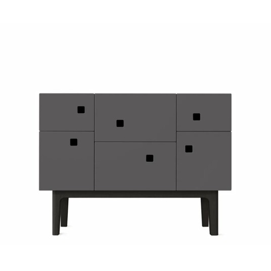 Zweed Peep C2 skap slate grey, sortlakkert