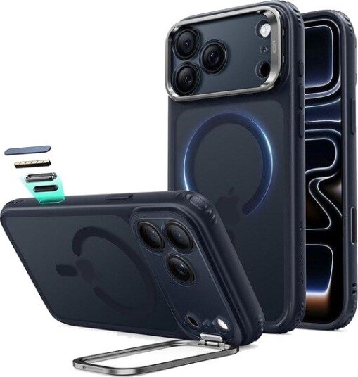 ESR Classic Hybrid Kickstand MagSafe Case for iPhone 18 Pro / 17 Pro - Navy Blue