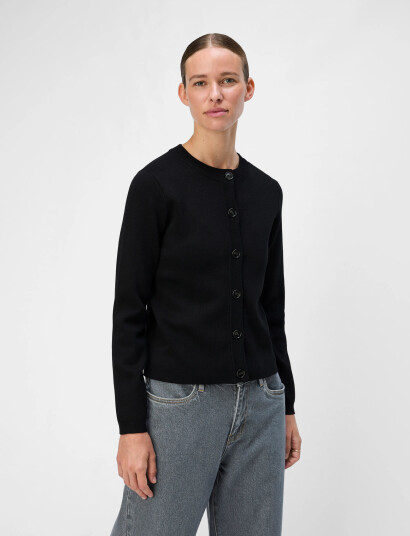 Object Objester Sli L/S Knit Cardigan Noos - Black - S